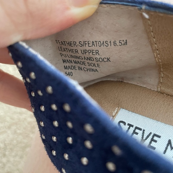 Steve Madden blue studded pointed toe flats - Picture 5 of 5